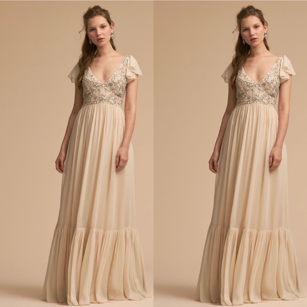 BHLDN Daphne Dress in Oyster